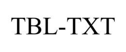 TBL-TXT trademark