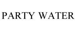 PARTY WATER trademark