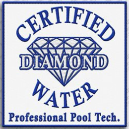 CERTIFIED DIAMOND WATER PROFESSIONAL POOL TECH. trademark