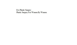 EVE PLASTIC SURGERY PLASTIC SURGERY FOR WOMEN BY WOMEN trademark