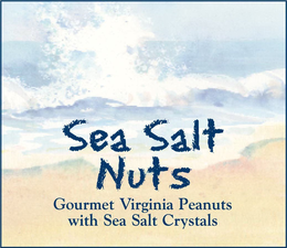 SEA SALT NUTS GOURMET VIRGINIA PEANUTS WITH SEA SALT CRYSTALS trademark