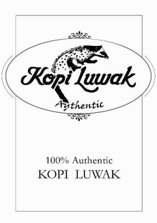 KOPI LUWAK AUTHENTIC 100% AUTHENTIC KOPI LUWAK trademark