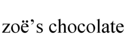 ZOË'S CHOCOLATE trademark
