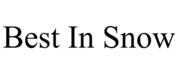 BEST IN SNOW trademark