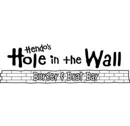 HENDO'S HOLE IN THE WALL BURGER & BRAT BAR trademark