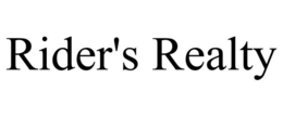 RIDER'S REALTY trademark