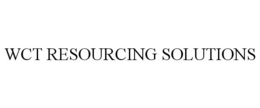 WCT RESOURCING SOLUTIONS trademark