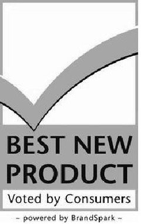 BEST NEW PRODUCT VOTED BY CONSUMERS POWERED BY BRANDSPARK trademark