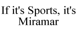IF IT'S SPORTS, IT'S MIRAMAR trademark
