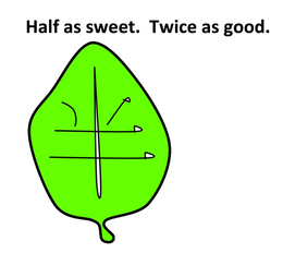 HALF AS SWEET. TWICE AS GOOD. trademark