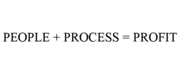 PEOPLE + PROCESS = PROFIT trademark
