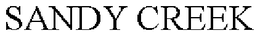 SANDY CREEK trademark