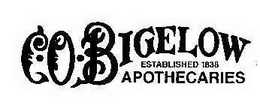 C.O. BIGELOW ESTABLISHED 1838 APOTHECARIES trademark
