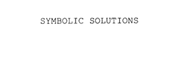 SYMBOLIC SOLUTIONS trademark