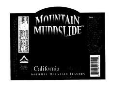 MOUNTAIN MUDDSLIDE CALIFORNIA ALMOND GOURMENT MOUTAIN FLAVORS trademark