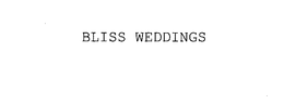 BLISS WEDDINGS trademark