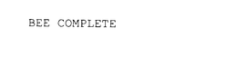 BEE COMPLETE trademark