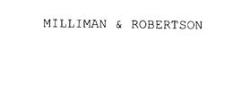 MILLIMAN & ROBERTSON trademark