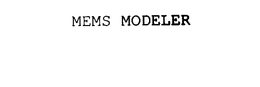 MEMS MODELER trademark