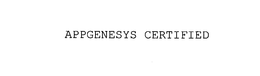 APPGENESYS CERTIFIED trademark