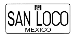 SAN LOCO MEXICO trademark
