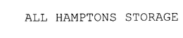 ALL HAMPTONS STORAGE trademark