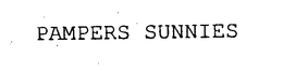 PAMPERS SUNNIES trademark