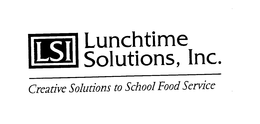 LSI CREATIVE SOLUTIONS TO FOOD SERVICE trademark