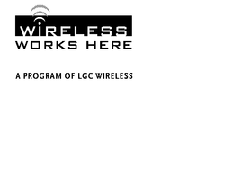 WIRELESS WORKS HERE A PROGRAM OF LGC WIRELESS trademark