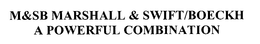 MSB MARSHALL & SWIFT/BOECKH A POWERFUL COMBINATION trademark