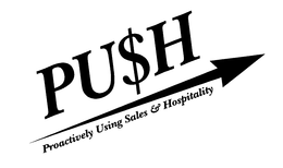 PUSH PROACTIVELY USING SALES & HOSPITALITY trademark