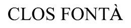 CLOS FONTÀ trademark