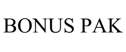BONUS PAK trademark