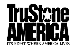 TRUSTONE AMERICA IT'S RIGHT WHERE AMERICA LIVES trademark