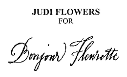JUDI FLOWERS FOR BONJOUR FLEURETTE trademark