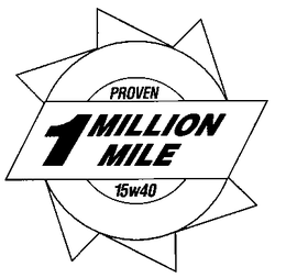 1 MILLION MILE PROVEN 15W40 trademark
