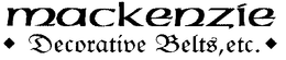 MACKENZIE DECORATIVE BELTS, ETC. trademark