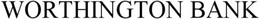 WORTHINGTON  BANK trademark
