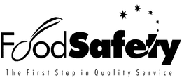 FOOD SAFETY THE FIRST STEP IN QUALITY SERVICE trademark