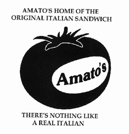 AMATO'S HOME OF THE ORIGINAL ITALIAN SANDWICH AMATO'S THERE'S NOTHING LIKE A REAL ITALIAN trademark