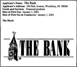THE BANK trademark