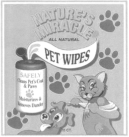 NATURE'S MIRACLE ALL NATURAL PET WIPES trademark
