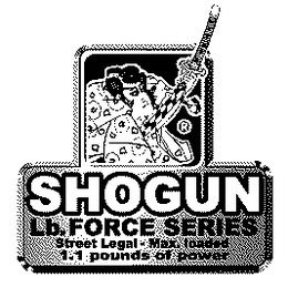 SHOGUN LB. FORCE SERIES STREET LEGAL - MAX. LOADED 1.1 POUNDS OF POWER trademark