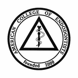 AMERICAN COLLEGE OF ENDODONTISTS FOUNDED 2000 trademark