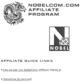 NOBELCOM.COM AFFILIATE PROGRAM NOBEL N trademark