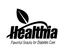 HEALTHIA FLAVORFUL SNACKS FOR DIABETES CARE trademark