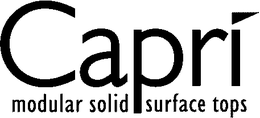 CAPRI MODULAR SOLID SURFACE TOPS trademark
