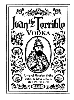 IVAN THE TERRIBLE VODKA ORIGINAL RUSSIAN VODKA DISTILLED & BOTTLED IN RUSSIA ALC 40% VOL 0.751 1533 trademark