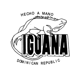 HECHO A MANO IGUANA DOMINICAN REPUBLIC trademark