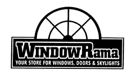 WINDOWRAMA YOUR STORE FOR WINDOWS, DOORS & SKYLIGHTS trademark